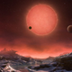 Artist’s conception of the view from one of the planets (Image: Image: ESO/M. Kornmesser)
